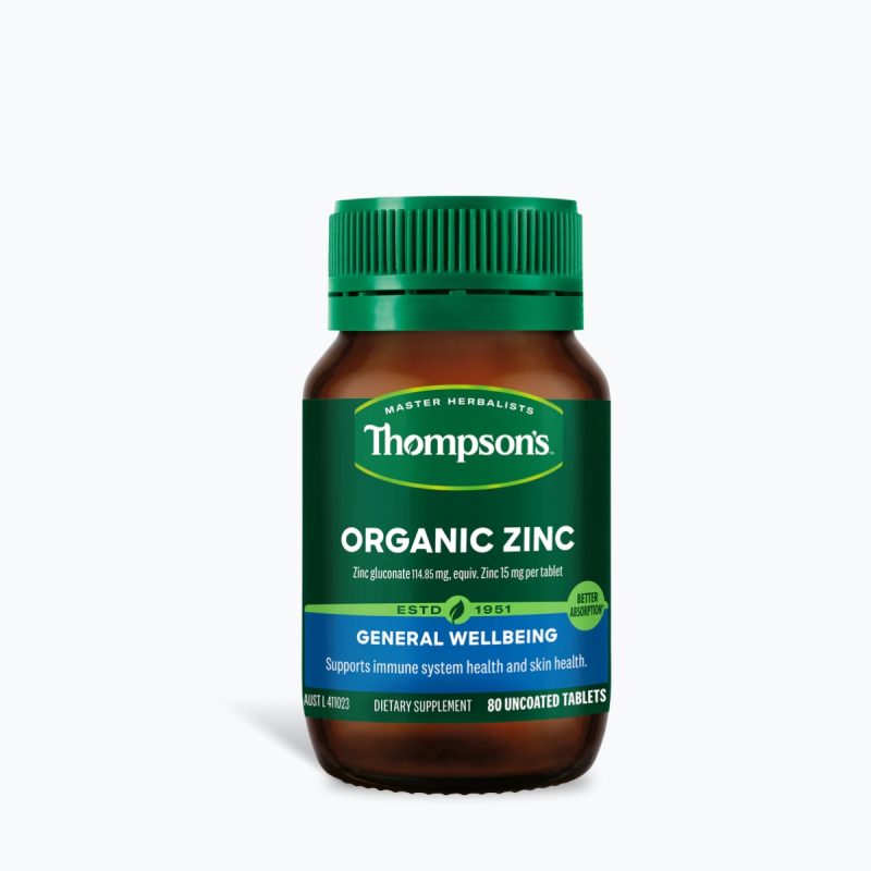 Thompson's Organic Zinc 80 Tablets